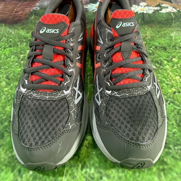 Asics Gel-Endurant Size 8 Womens Athletic Running Shoes T792N Gray/Orange - Picture 5 of 12